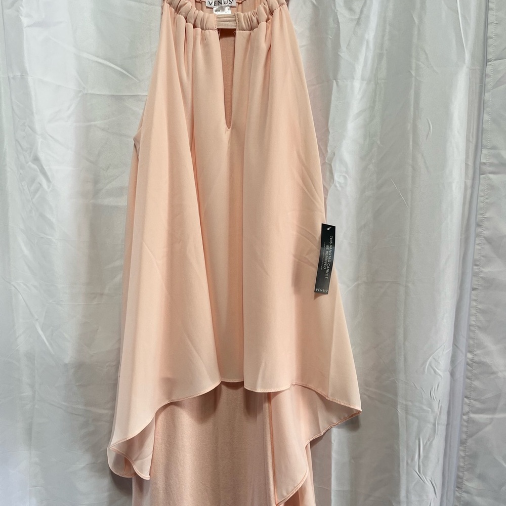 VENUS Orange Pink Maxi High-Low Dress